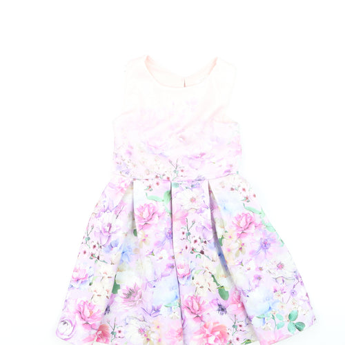 Next Girls Multicoloured Floral Fit & Flare Party Dress 6 Years