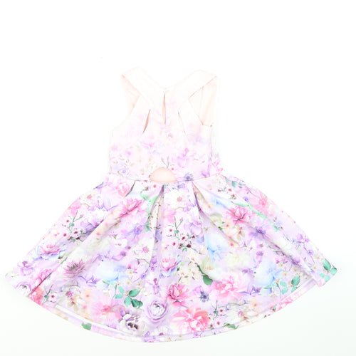 Next Girls Multicoloured Floral Fit & Flare Party Dress 6 Years