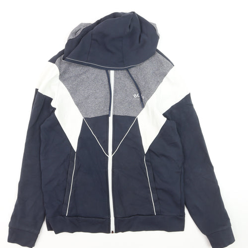 Hugo Boss Men's Blue Full Zip Hoodie Size S Regular Fit