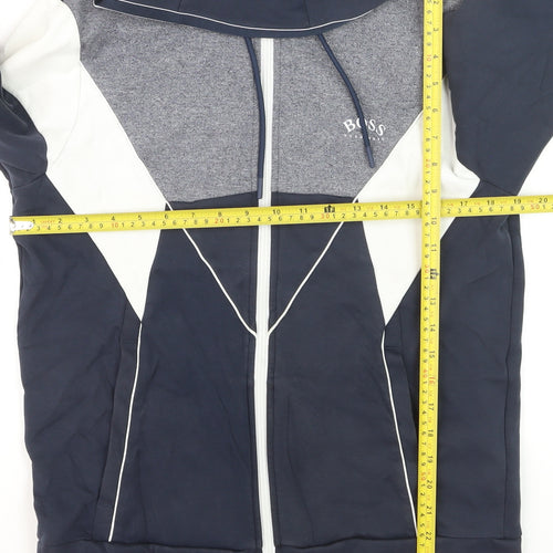 Hugo Boss Men's Blue Full Zip Hoodie Size S Regular Fit