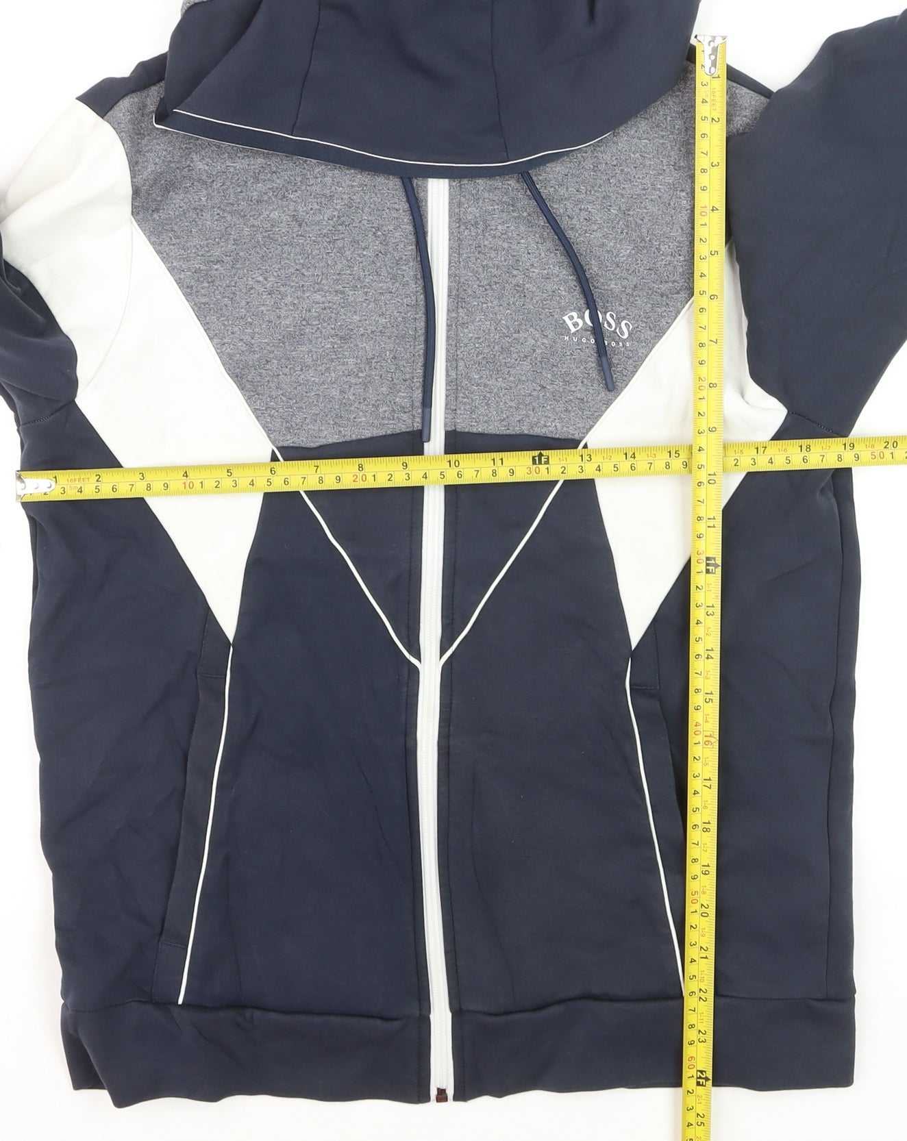 Hugo Boss Men's Blue Full Zip Hoodie Size S Regular Fit