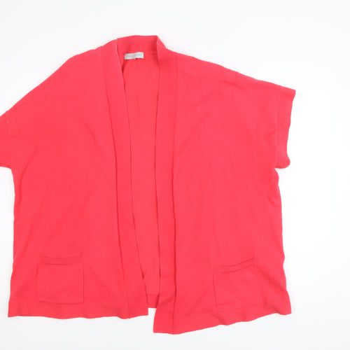 rogers+ROGERS Women’s Red Knit Short Sleeve Open Cardigan Size 28