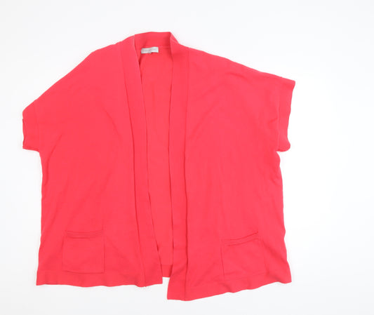 rogers+ROGERS Women’s Red Knit Short Sleeve Open Cardigan Size 28