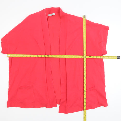 rogers+ROGERS Women’s Red Knit Short Sleeve Open Cardigan Size 28