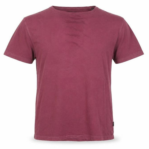 Selected Menswear Men's Burgundy Crew Neck Cotton Blend T-Shirt Size M