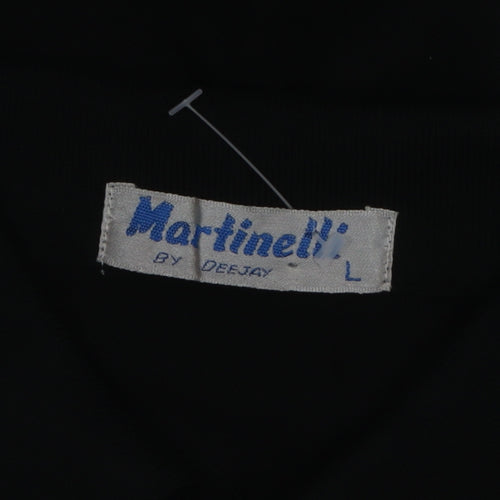 Martinelli by Deejay Men's Black Polo Shirt Size L Short Sleeve
