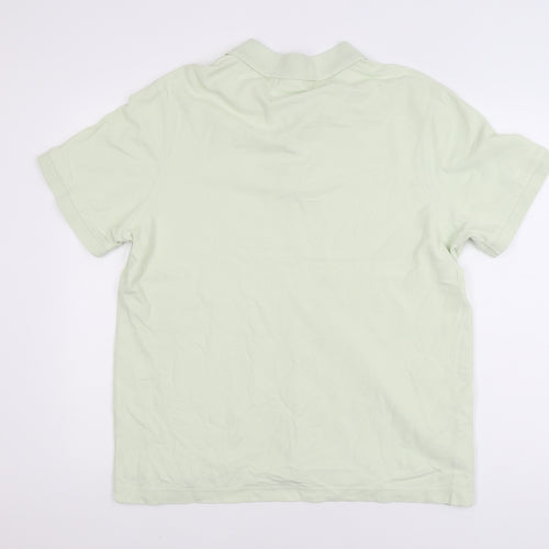 MNG Men's Green Regular Fit Cotton Short Sleeve Polo Shirt XL