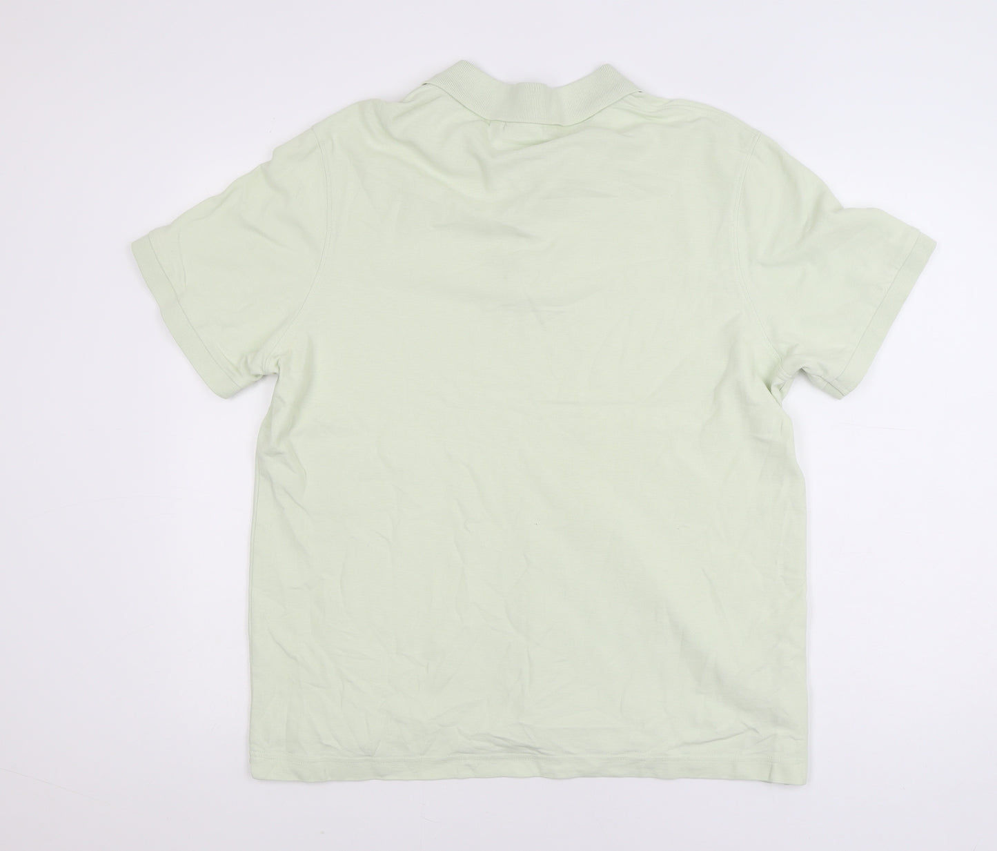 MNG Men's Green Regular Fit Cotton Short Sleeve Polo Shirt XL