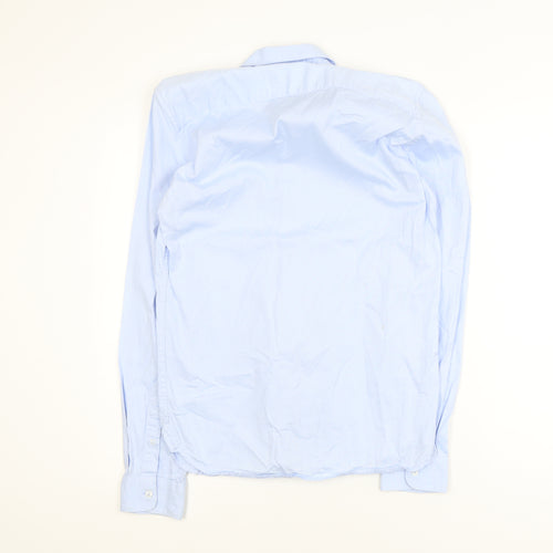 French Connection Men's Blue XS Slim Fit Long Sleeve Dress Shirt