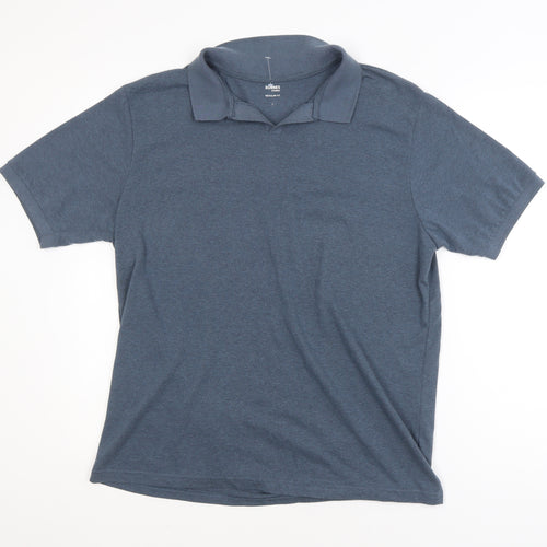 Dunnes Stores Mens Blue Regular Fit Polo Shirt Size L