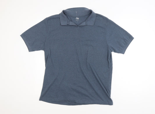 Dunnes Stores Mens Blue Regular Fit Polo Shirt Size L