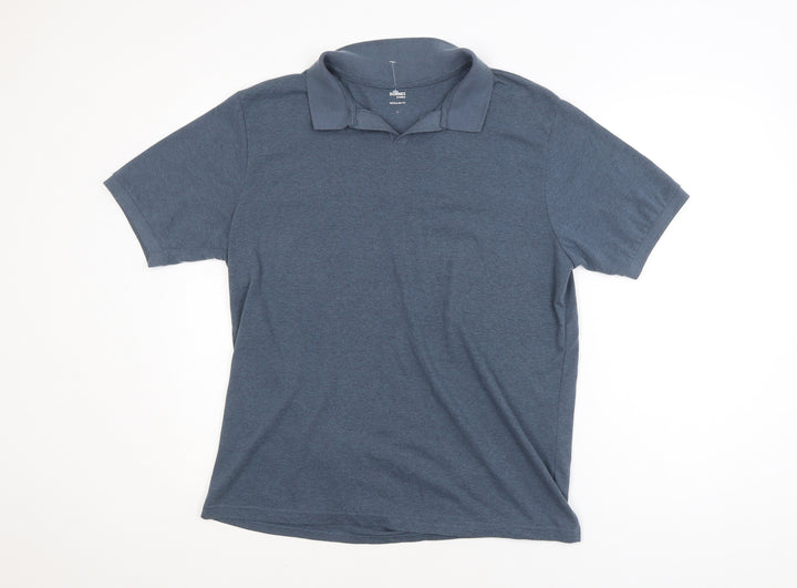 Dunnes Stores Mens Blue Regular Fit Polo Shirt Size L