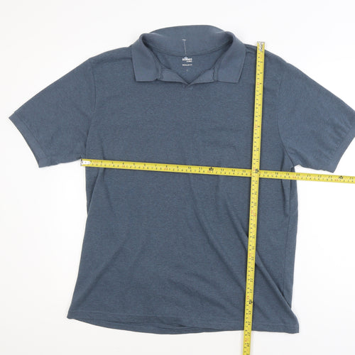 Dunnes Stores Mens Blue Regular Fit Polo Shirt Size L