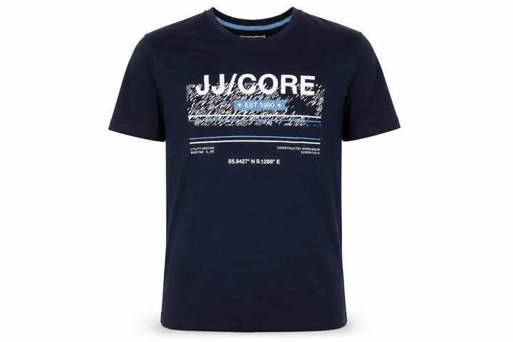 Jack & Jones Men’s Blue Graphic Print Crew Neck T-Shirt L