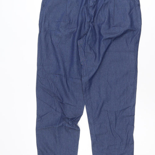 Wilbur The Label Womens Blue Cropped Regular Fit Jeans Size M