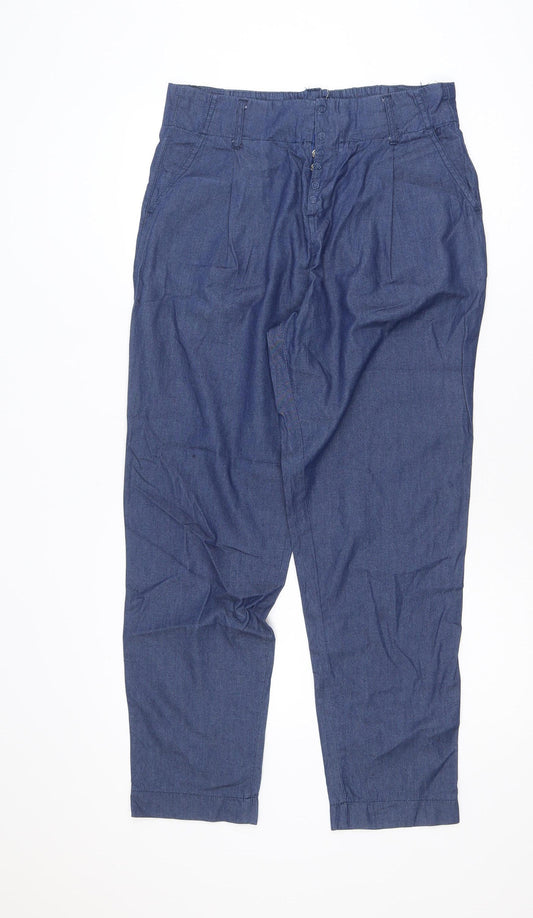Wilbur The Label Womens Blue Cropped Regular Fit Jeans Size M