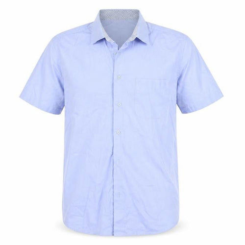 Zenga Boys Blue Short Sleeve Cotton School Uniform Shirt Size L