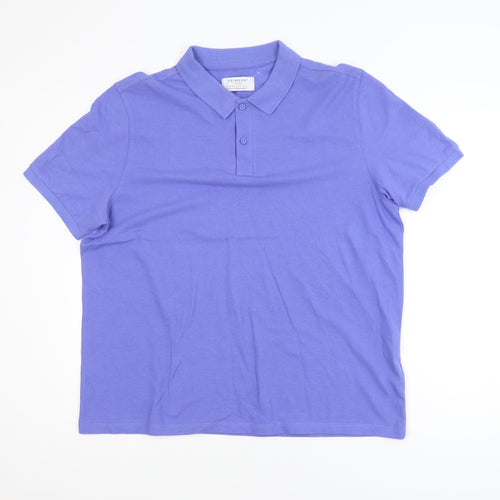 Primark Men’s Purple Regular Fit Cotton Polo Shirt Size L