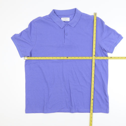 Primark Men’s Purple Regular Fit Cotton Polo Shirt Size L