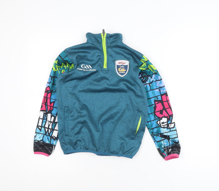 Azzurri Girls Blue 2 Years GAA Cúl Camps 1/4 Zip Pullover Sweatshirt