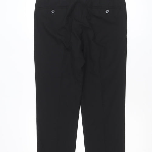 Remus Uomo Men's Black 32S Slim Fit Dress Trousers