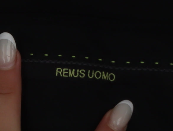 Remus Uomo Men's Black 32S Slim Fit Dress Trousers