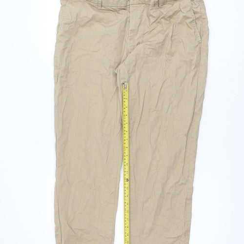 Dunnes Stores Men's Beige 38in Chino Trousers Regular Fit
