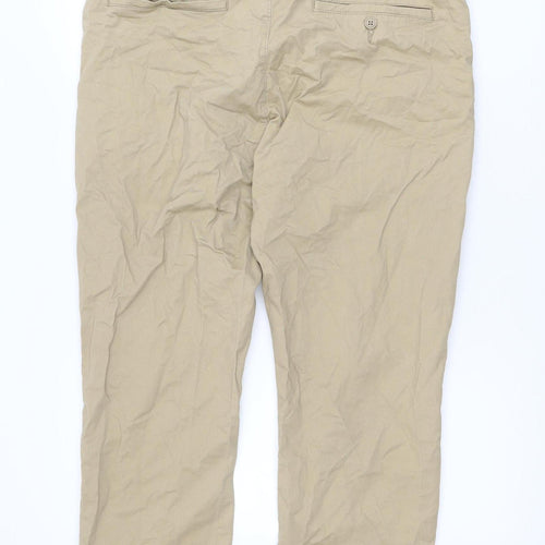 Dunnes Stores Men's Beige 38in Chino Trousers Regular Fit