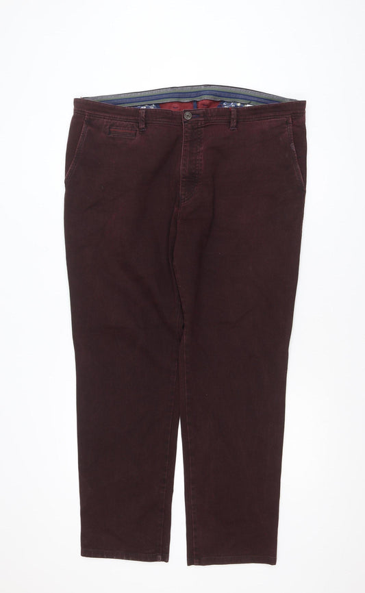 Bugatti Men's Brown 33x32 Chino Trousers Cotton Stretch