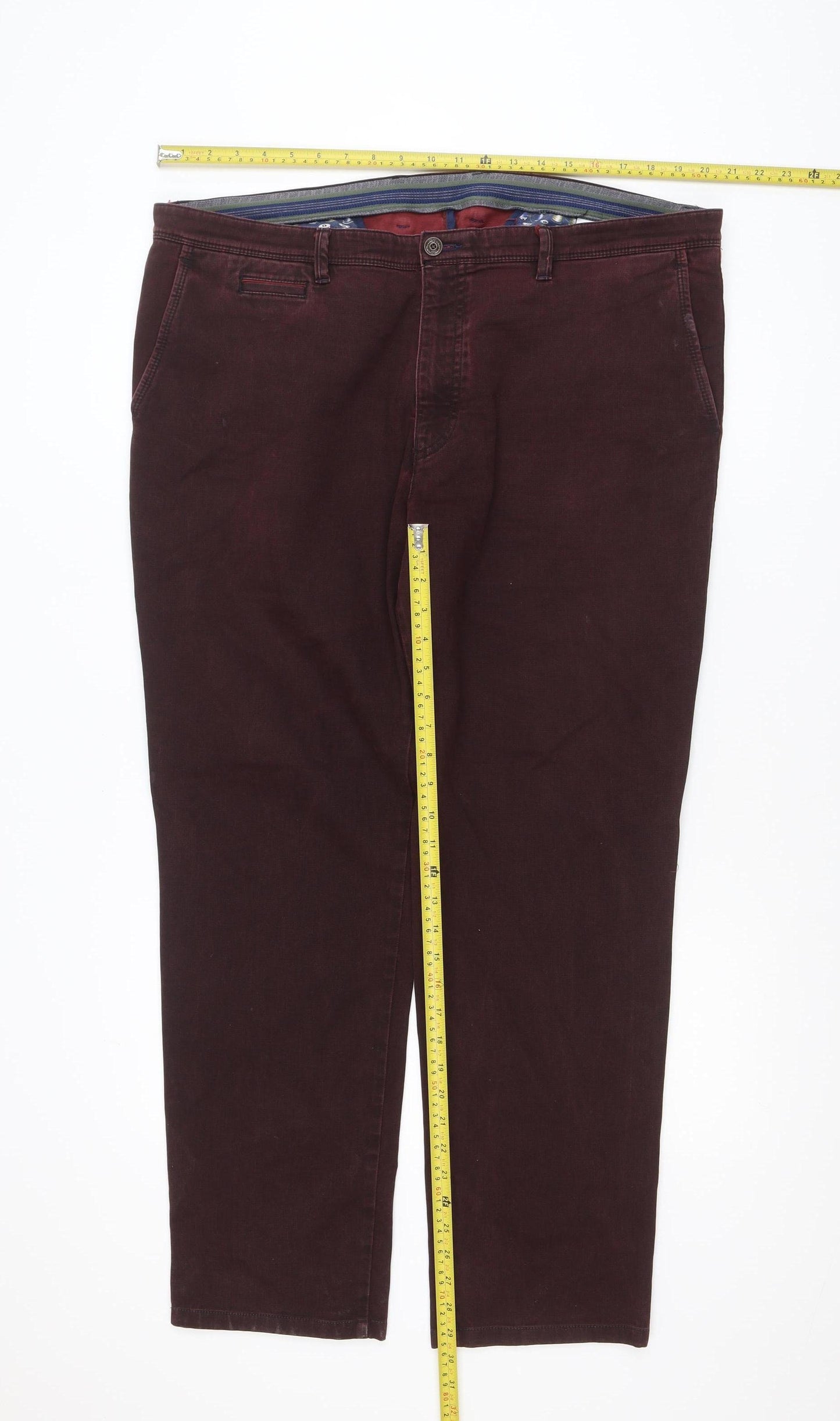 Bugatti Men's Brown 33x32 Chino Trousers Cotton Stretch