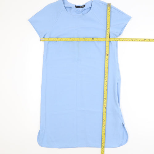Atmosphere Women Blue Shift Dress Size 10 Short Sleeve Casual