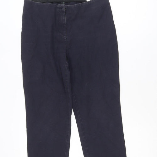 Marc Cain Women's Blue Cotton Chino Trousers Size 12