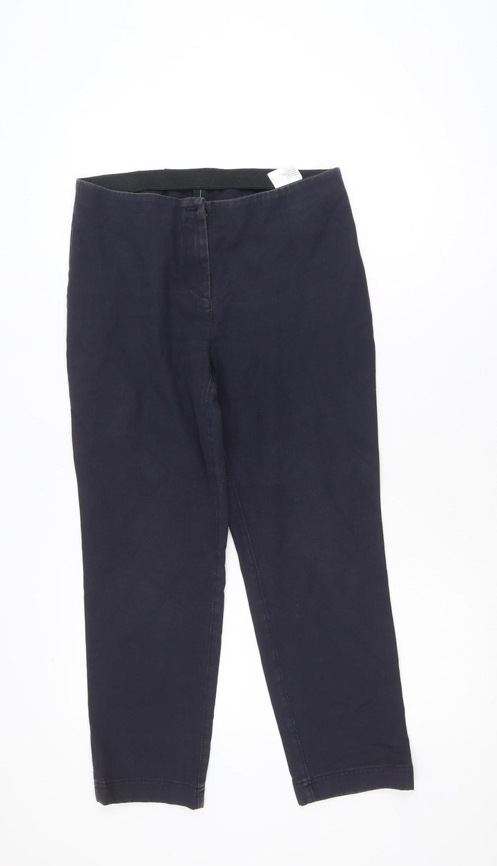 Marc Cain Women's Blue Cotton Chino Trousers Size 12