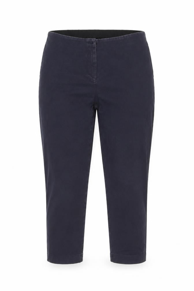 Front view of Marc Cain Women's Blue Cotton Chino Trousers, size 12