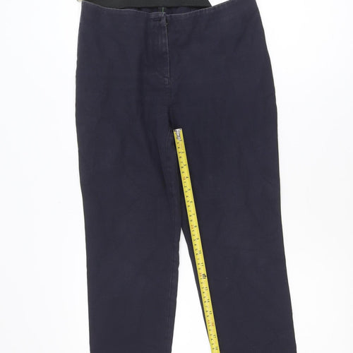 Marc Cain Women's Blue Cotton Chino Trousers Size 12