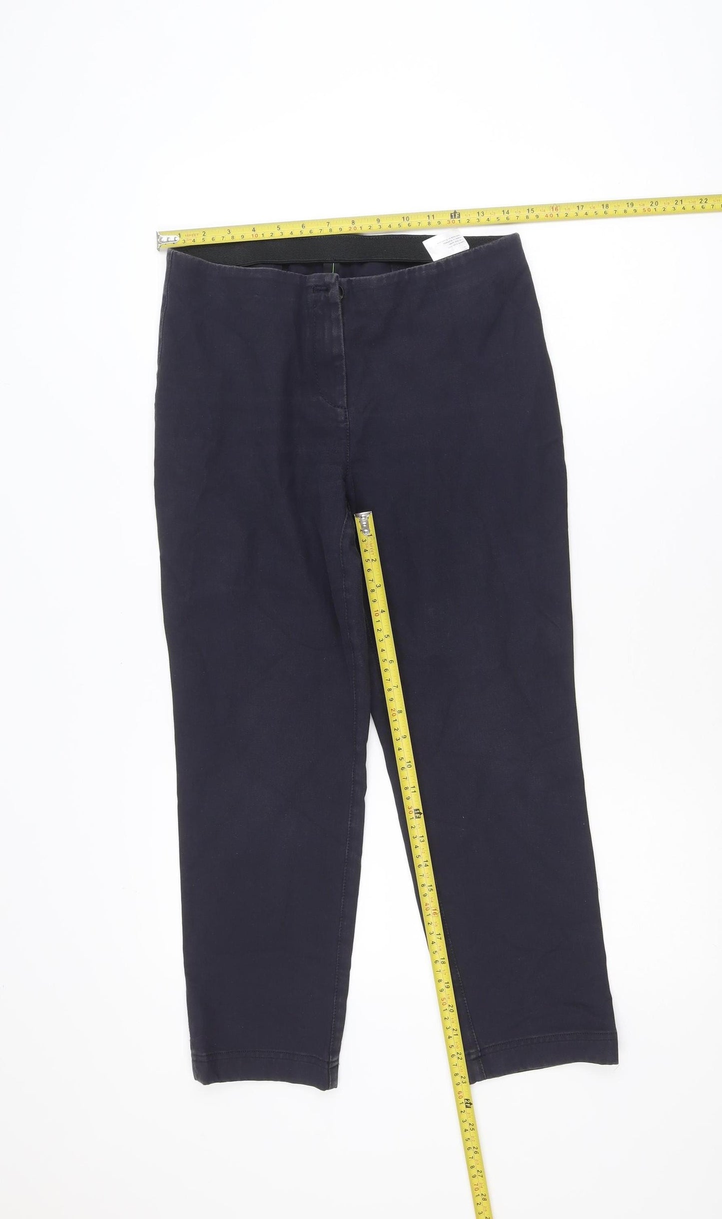 Marc Cain Women's Blue Cotton Chino Trousers Size 12