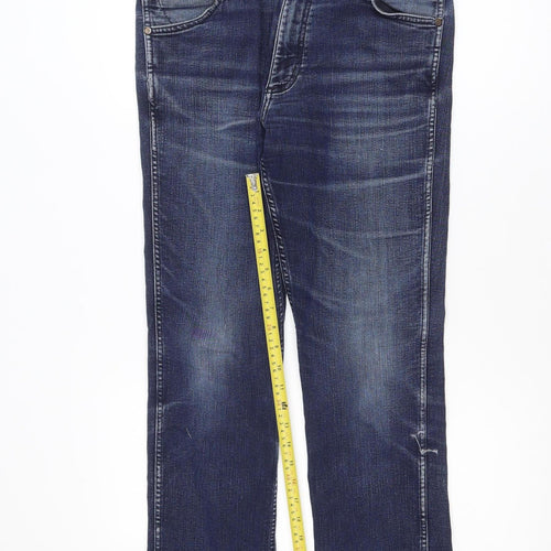 Wrangler Men Blue 32x32 Straight Regular Fit Greensboro Jeans