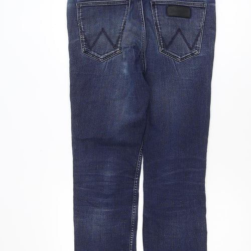 Wrangler Men Blue 32x32 Straight Regular Fit Greensboro Jeans
