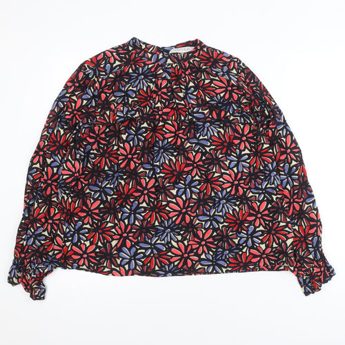 Compania Fantastica Women's Multicoloured Floral Viscose Tunic Blouse M