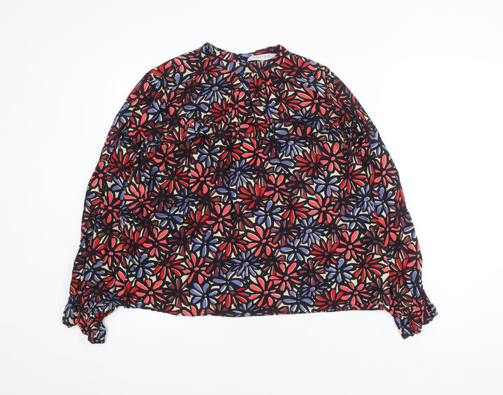 Compania Fantastica Women's Multicoloured Floral Viscose Tunic Blouse M