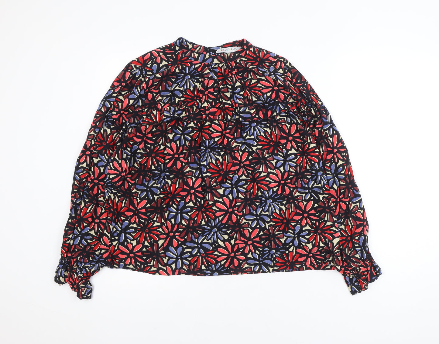 Compania Fantastica Women's Multicoloured Floral Viscose Tunic Blouse M