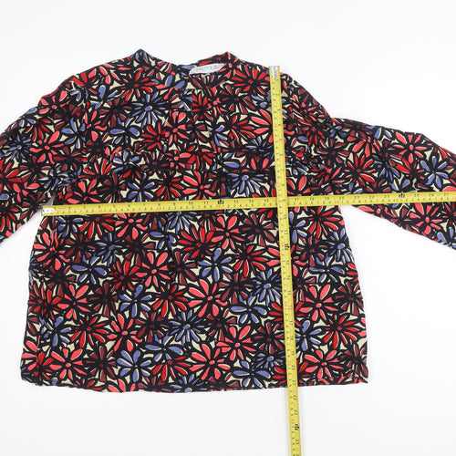 Compania Fantastica Women's Multicoloured Floral Viscose Tunic Blouse M