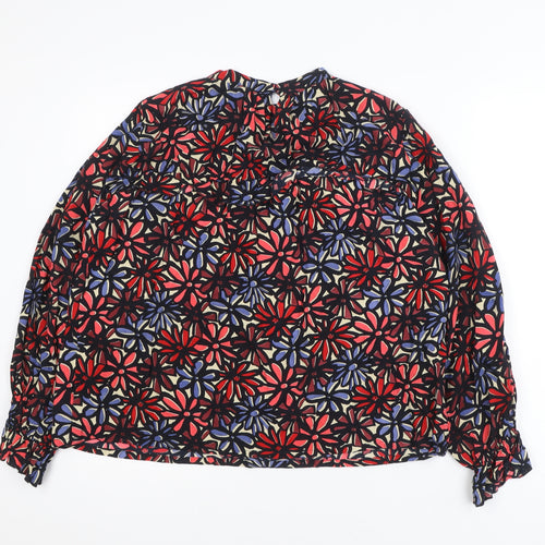 Compania Fantastica Women's Multicoloured Floral Viscose Tunic Blouse M