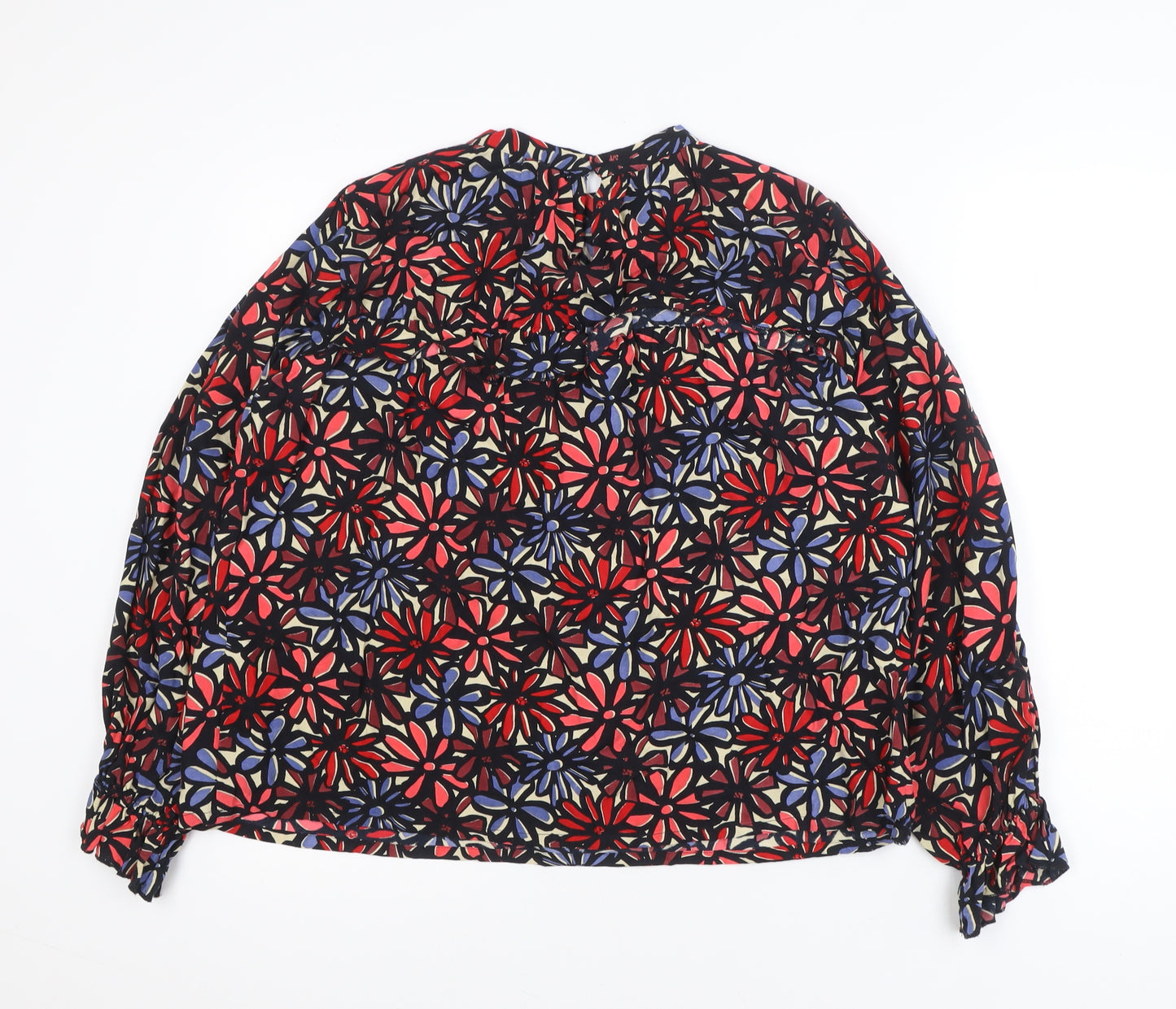 Compania Fantastica Women's Multicoloured Floral Viscose Tunic Blouse M