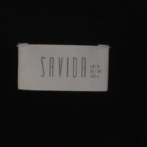 Savida Women's Black Size 8 Collared Shirt Dress