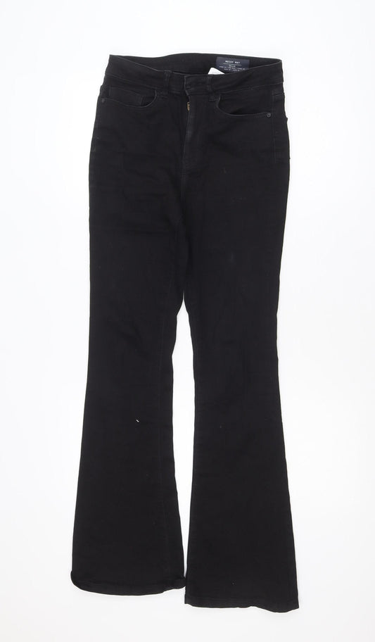 Noisy May Women's Black High Waist Flared Jeans Size 10