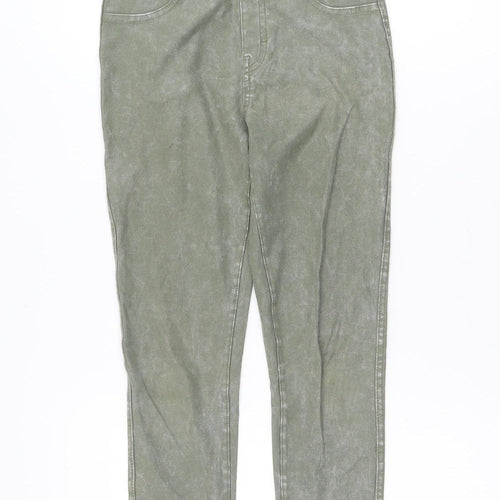 H&M Girls Green Skinny Jeans Size 11-12 Years Stretch Denim Casual