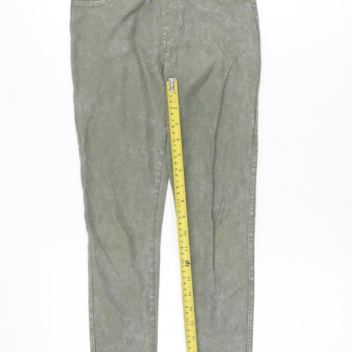 H&M Girls Green Skinny Jeans Size 11-12 Years Stretch Denim Casual