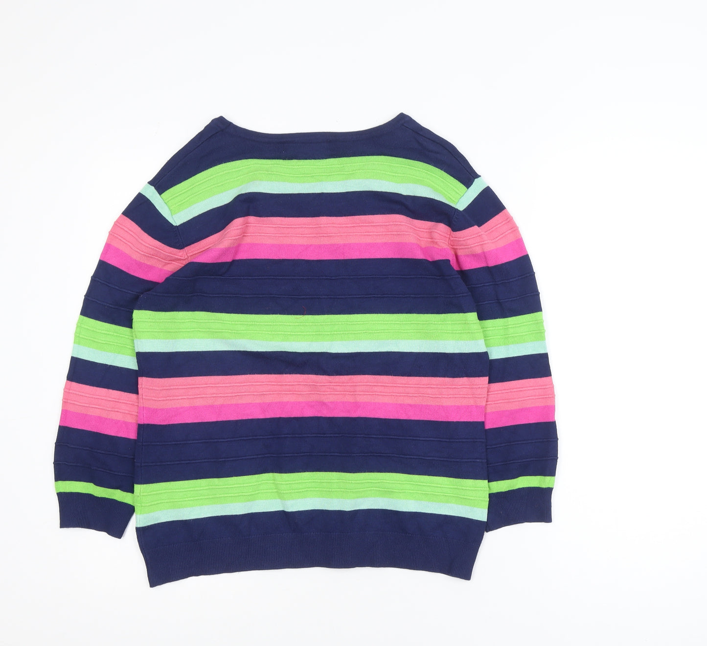 Mudflower Women's Multicoloured Striped Pullover Jumper S