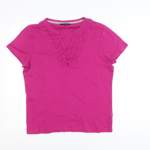 Maine New England Women's Pink Cotton T-Shirt Size 16